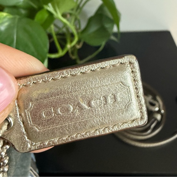 COACH Patchwork Denim Blue Convertible Shoulder Bag Purse Handbag Y2K Suede - Picture 6 of 13